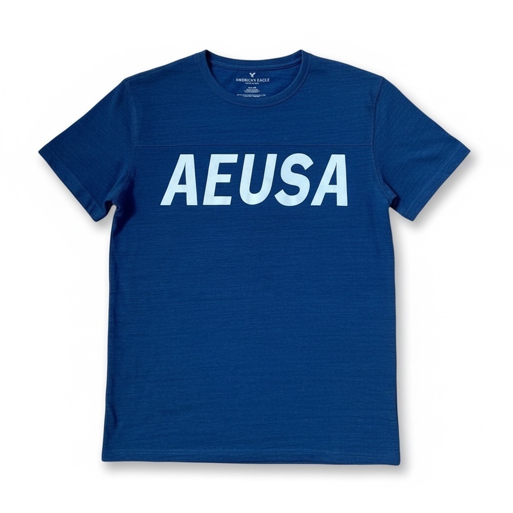 American Eagle ๐ฆ
Menโs T Shirt Blue Short Sleeve Size S